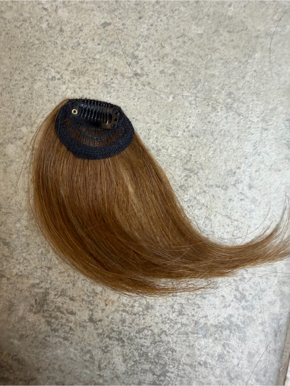 Light Brown Clip-In Bangs Hair Extension Piece - Women’s Hair Accessory - Picture 2 of 2